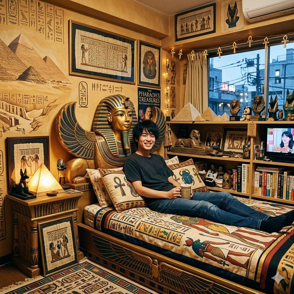 部屋がエジプトっぽいヤツ