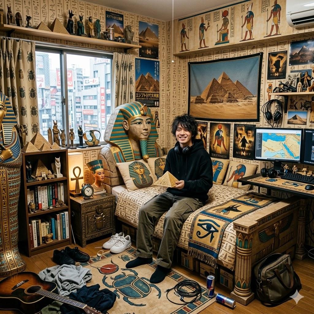 部屋がエジプトっぽいヤツ