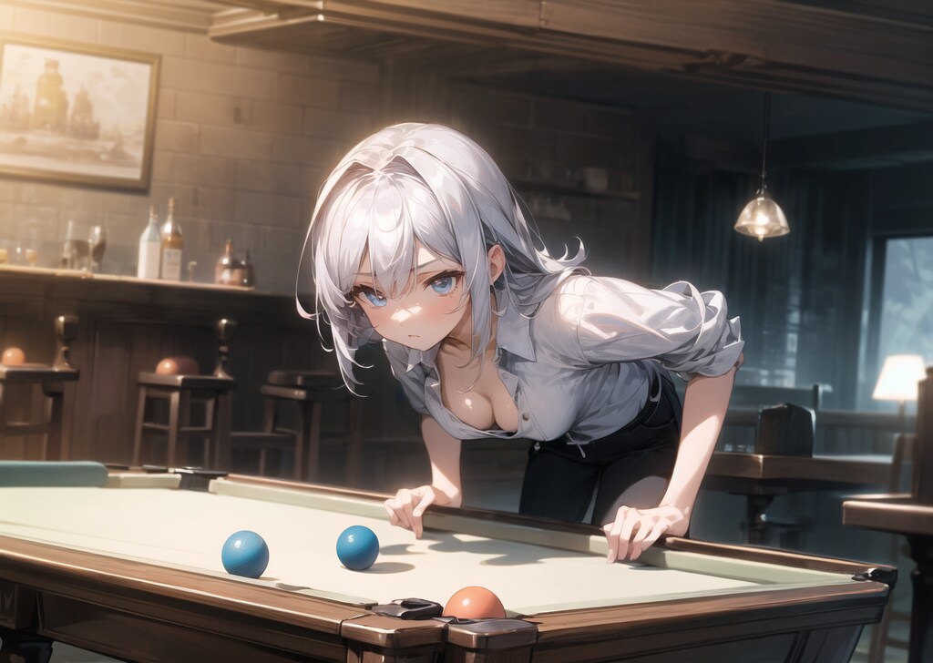 ビリヤードに熱中