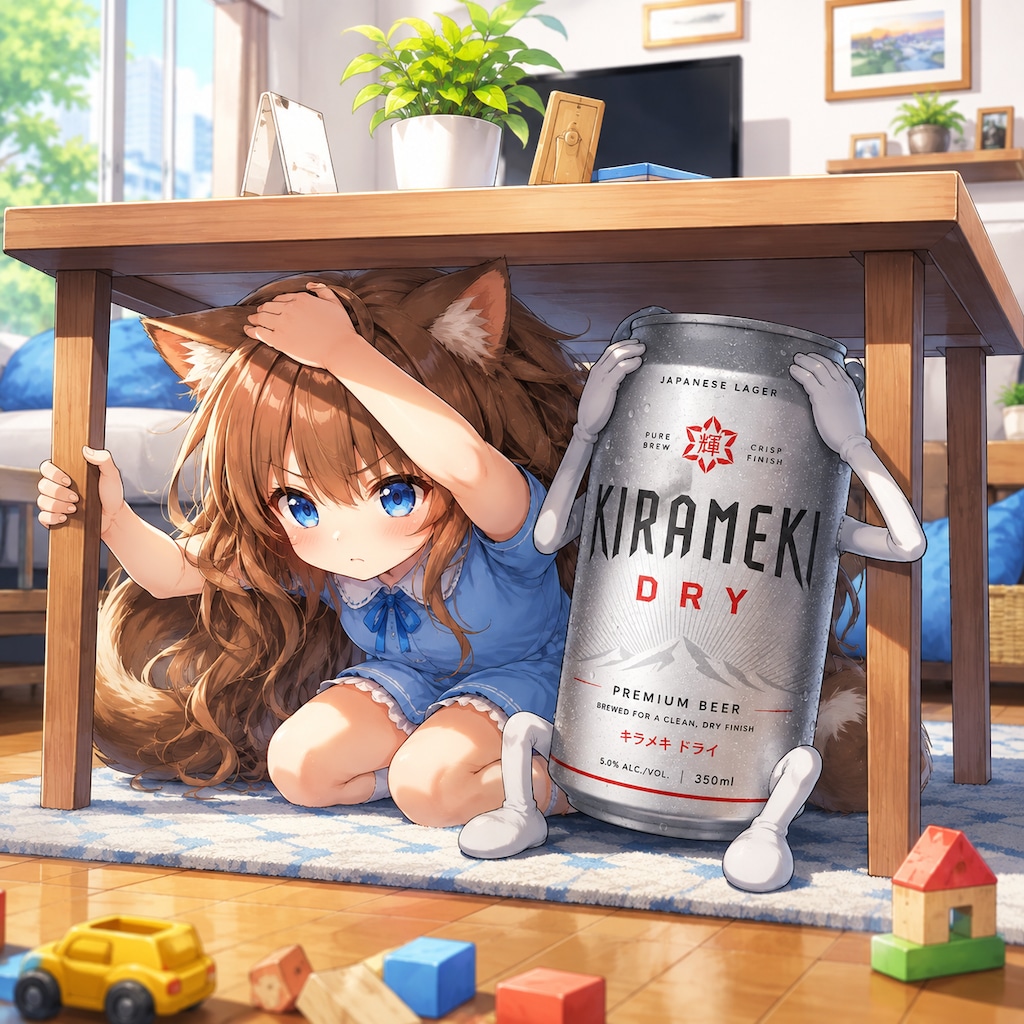 避難訓練の小さな女の子