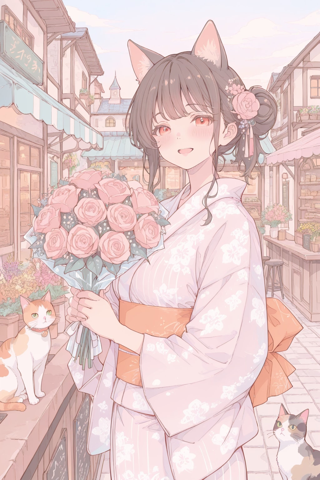 猫と花屋さん