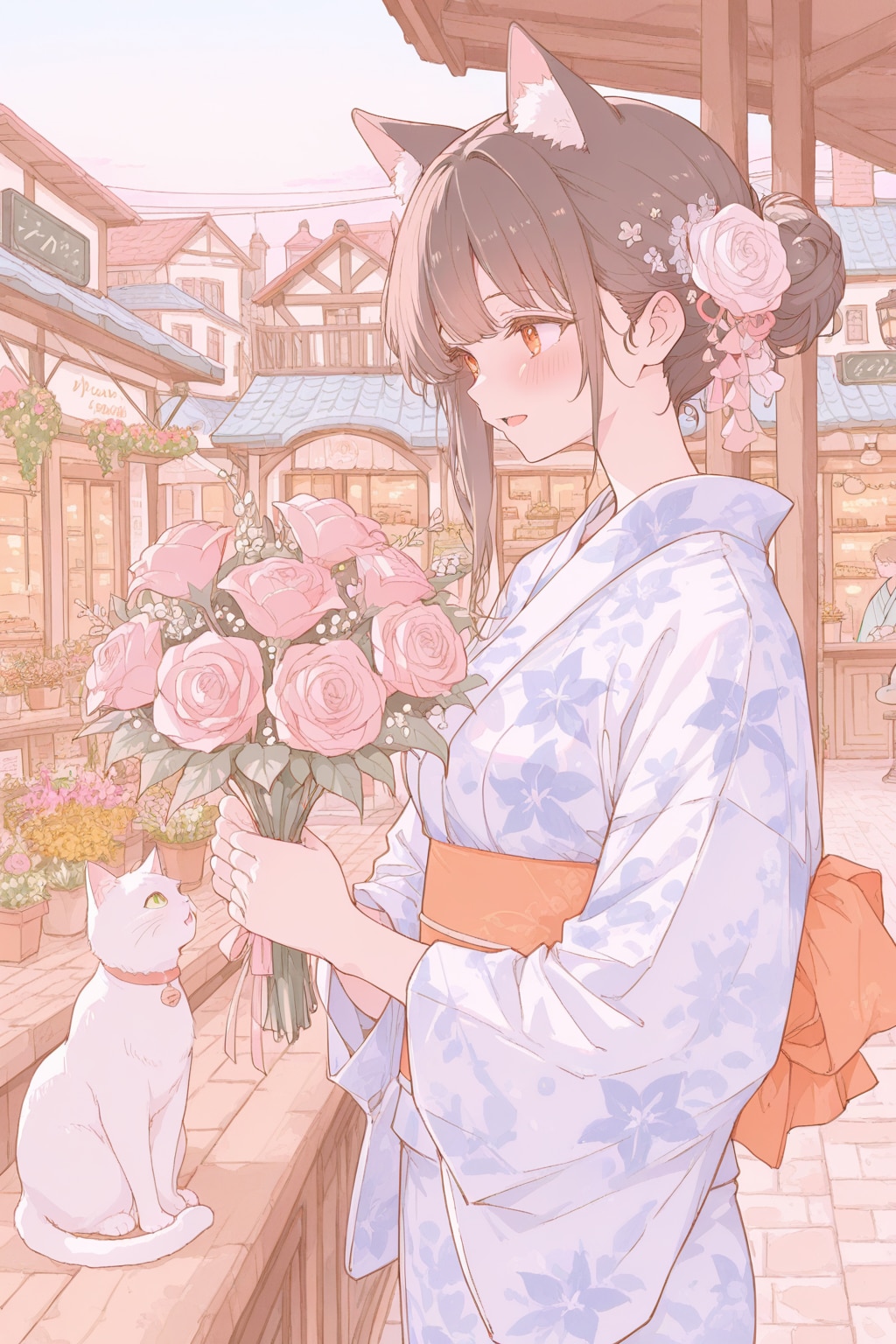 猫と花屋さん