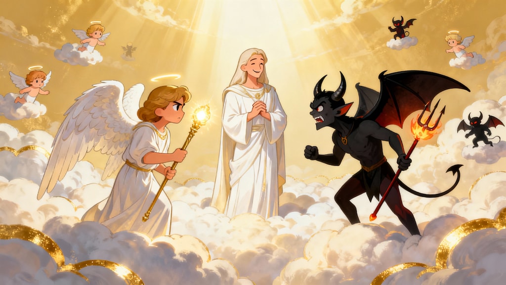 天使と悪魔が口げんかをしている