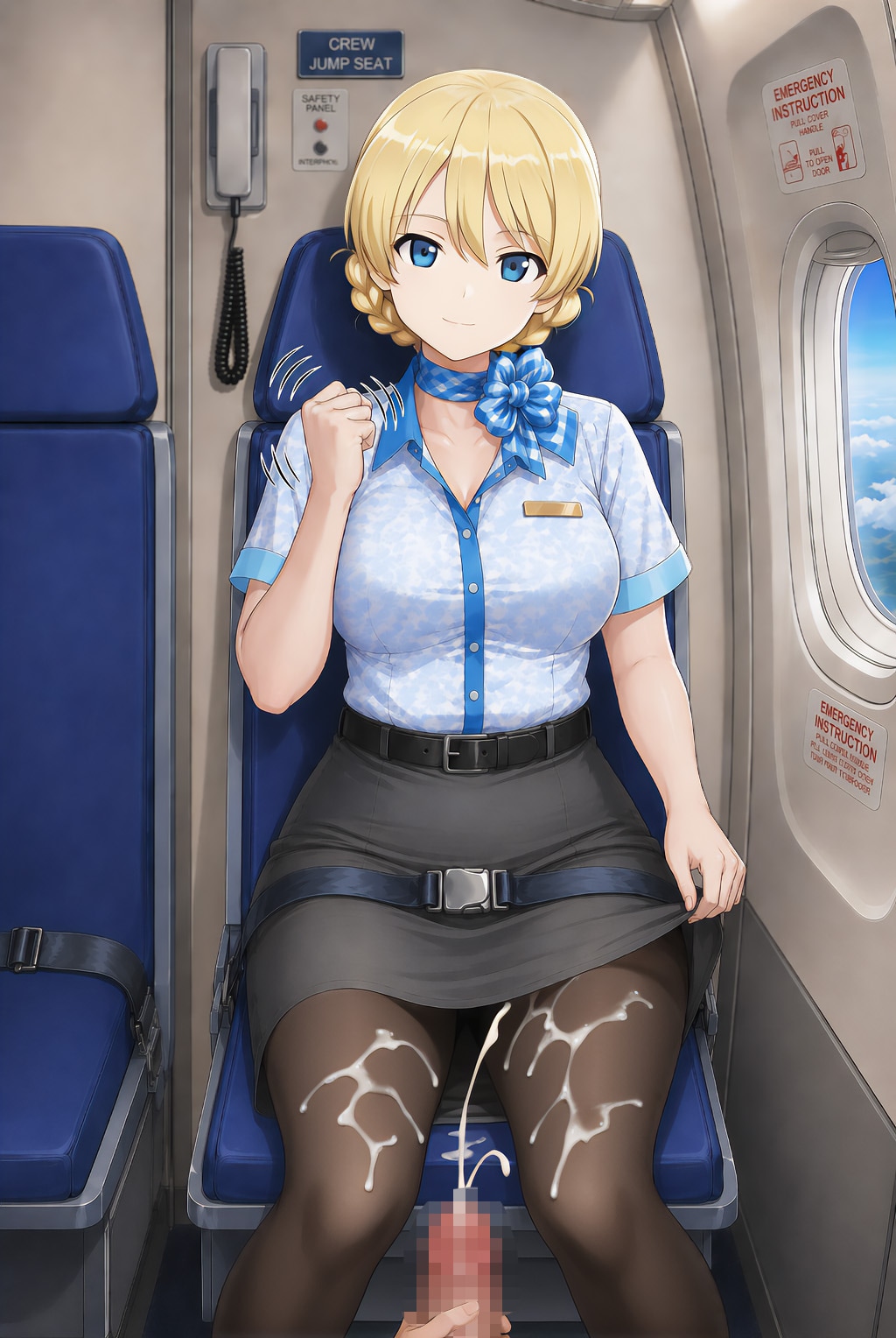 金髪CAさんの挑発