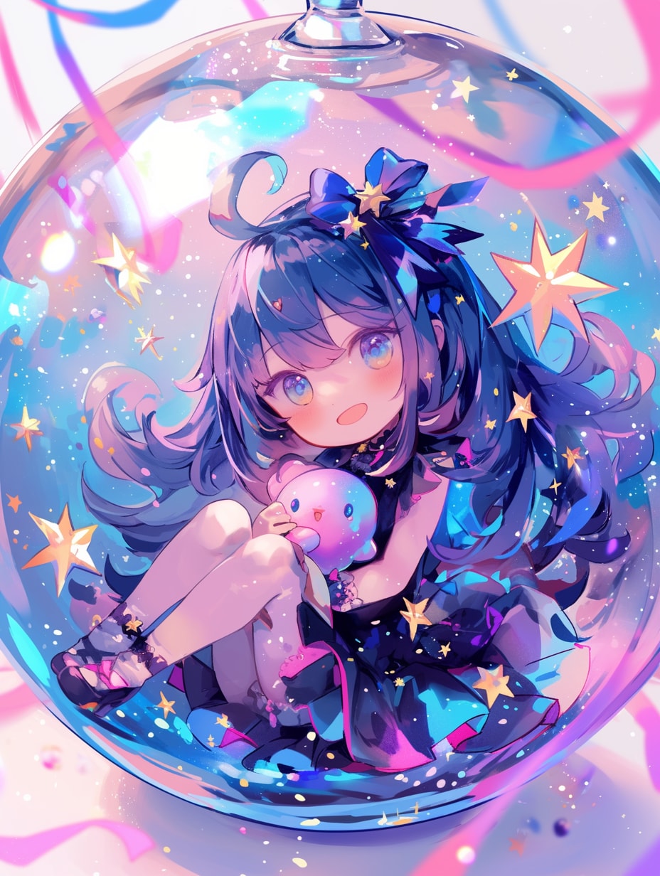 「瓶詰の少女」蒼62 | の人気AIイラスト・グラビア