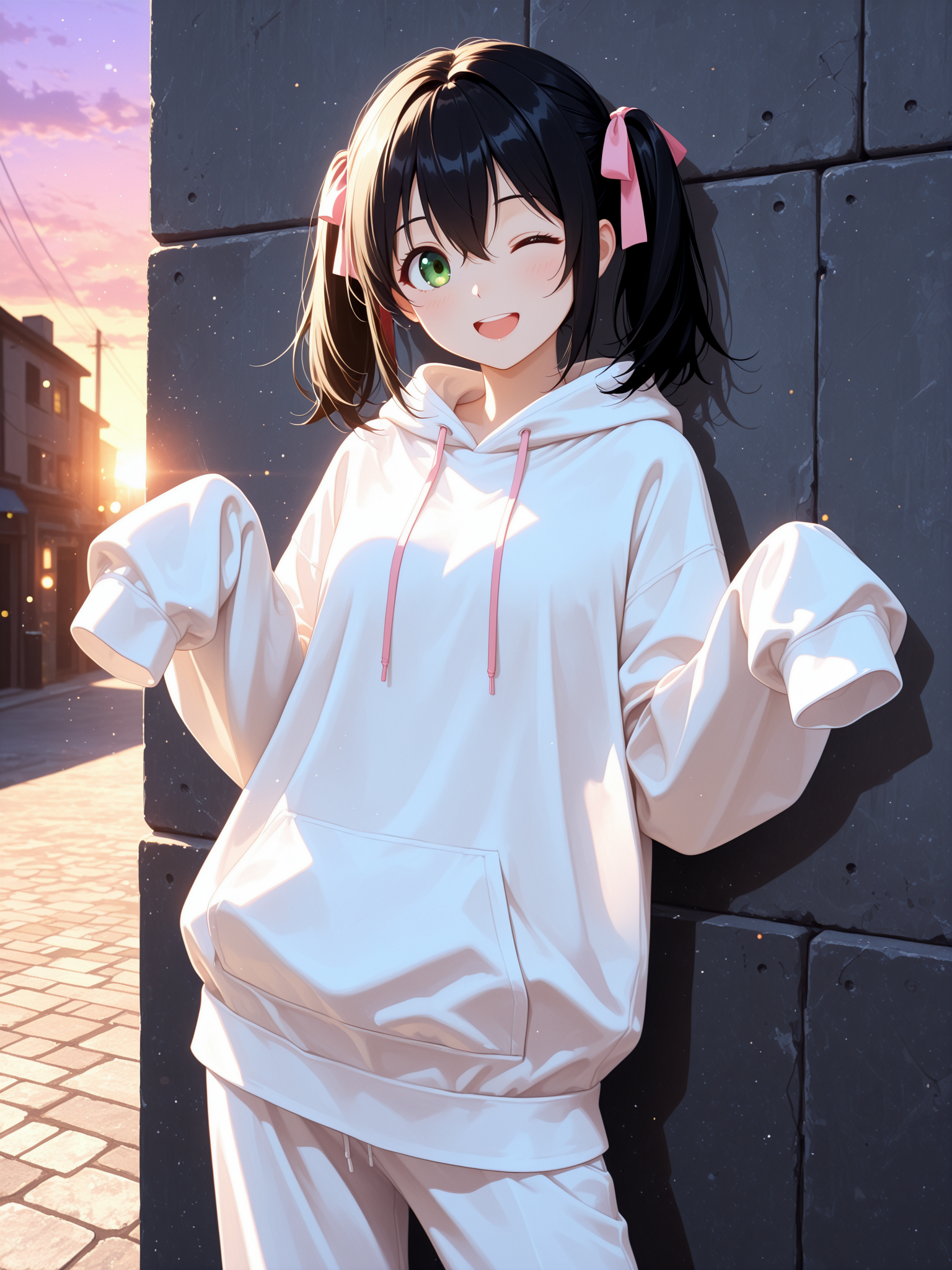 オーバーサイズ白コーデ✨
