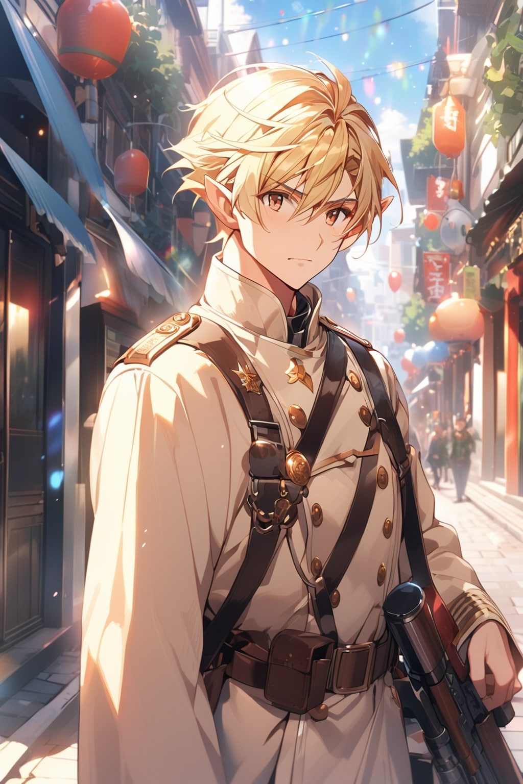 男性エルフ(軍服) | の人気AIイラスト・グラビア