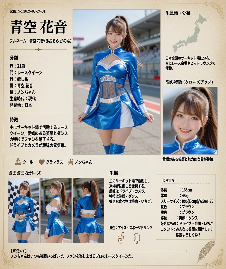 レースクイーンカタログ　（花音ちゃん編）