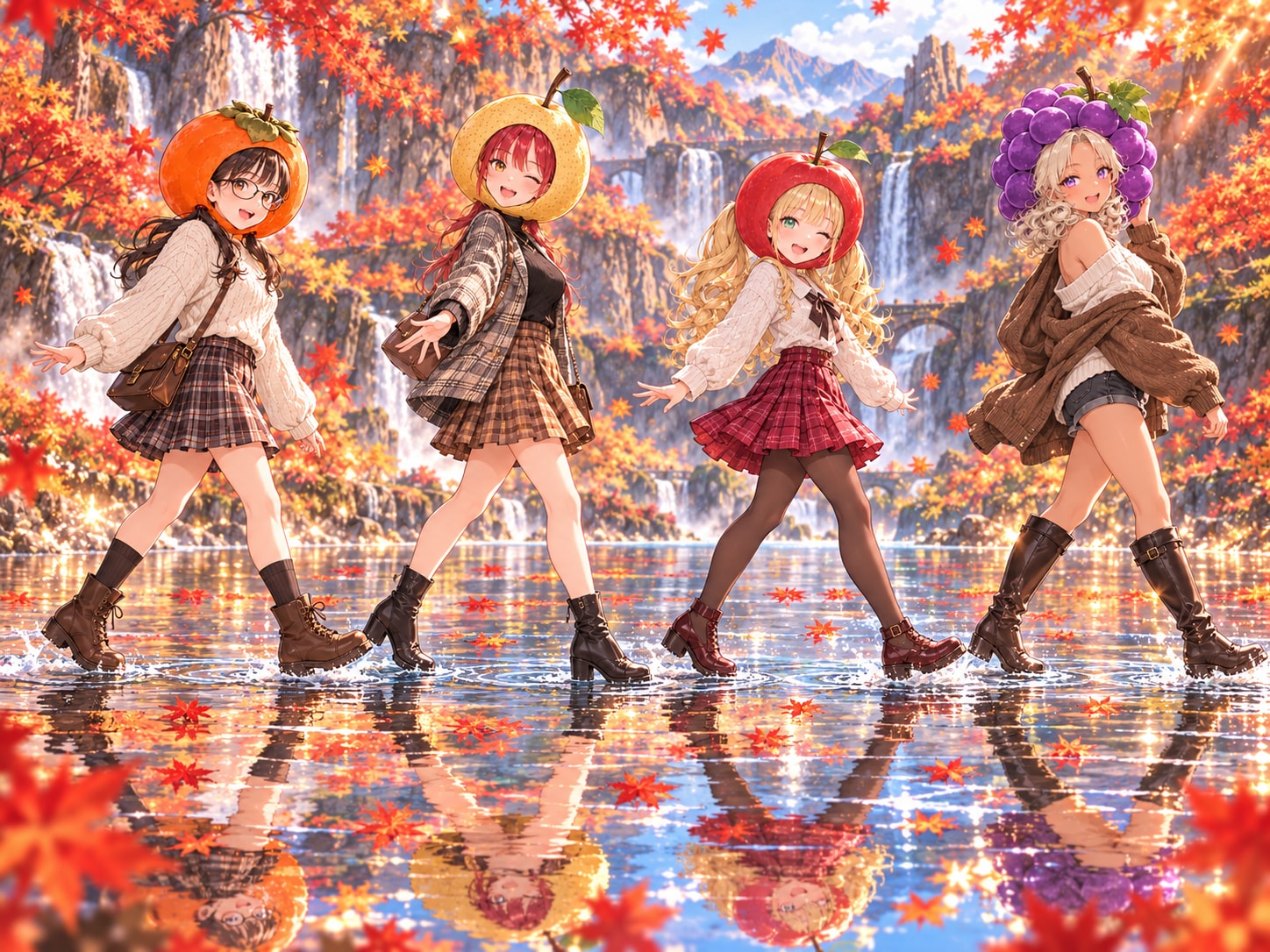 くだもの四天王 | の人気AIイラスト・グラビア
