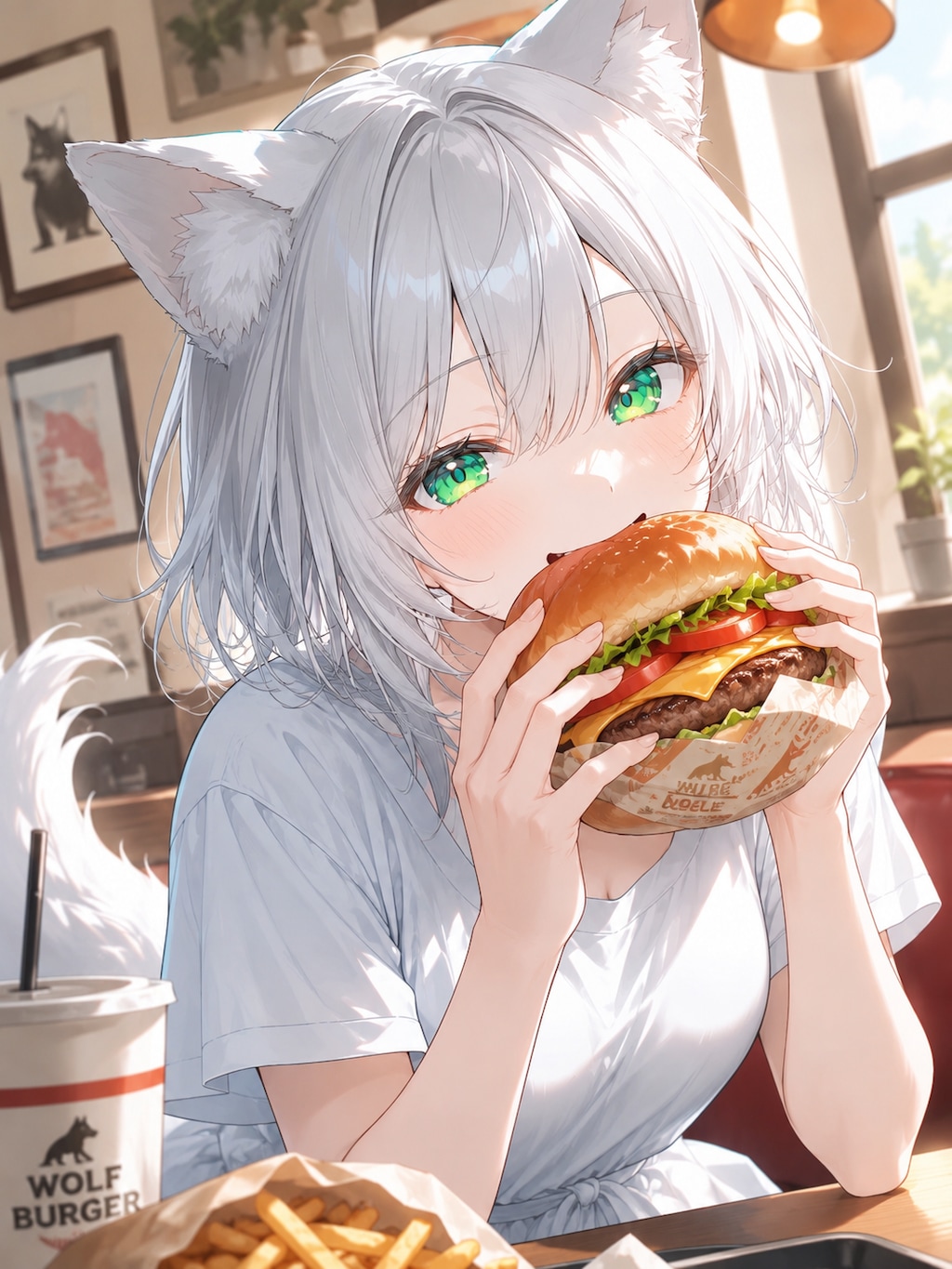 ハンバーガーを食べる君も好き❤️