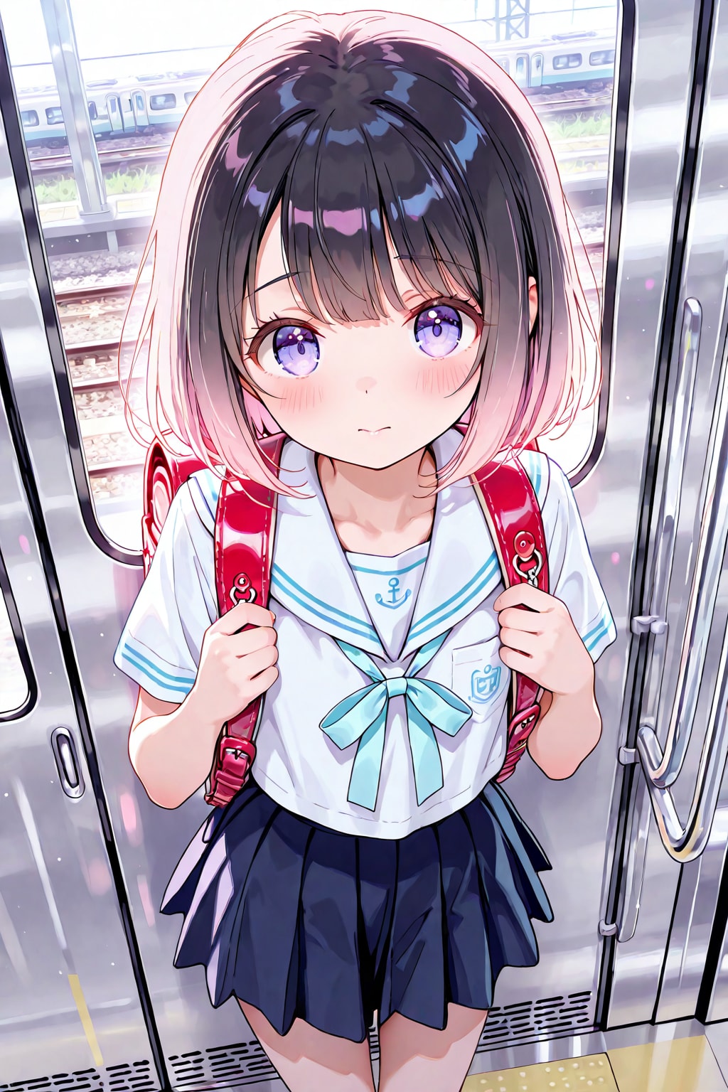 電車内で出会った少女(BONSAI)(3) | の人気AIイラスト・グラビア