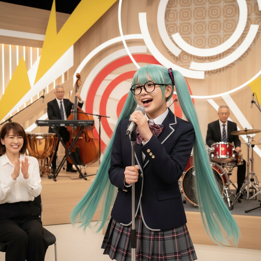 みどツイさん。のど自慢の日。お忍び | の人気AIイラスト・グラビア