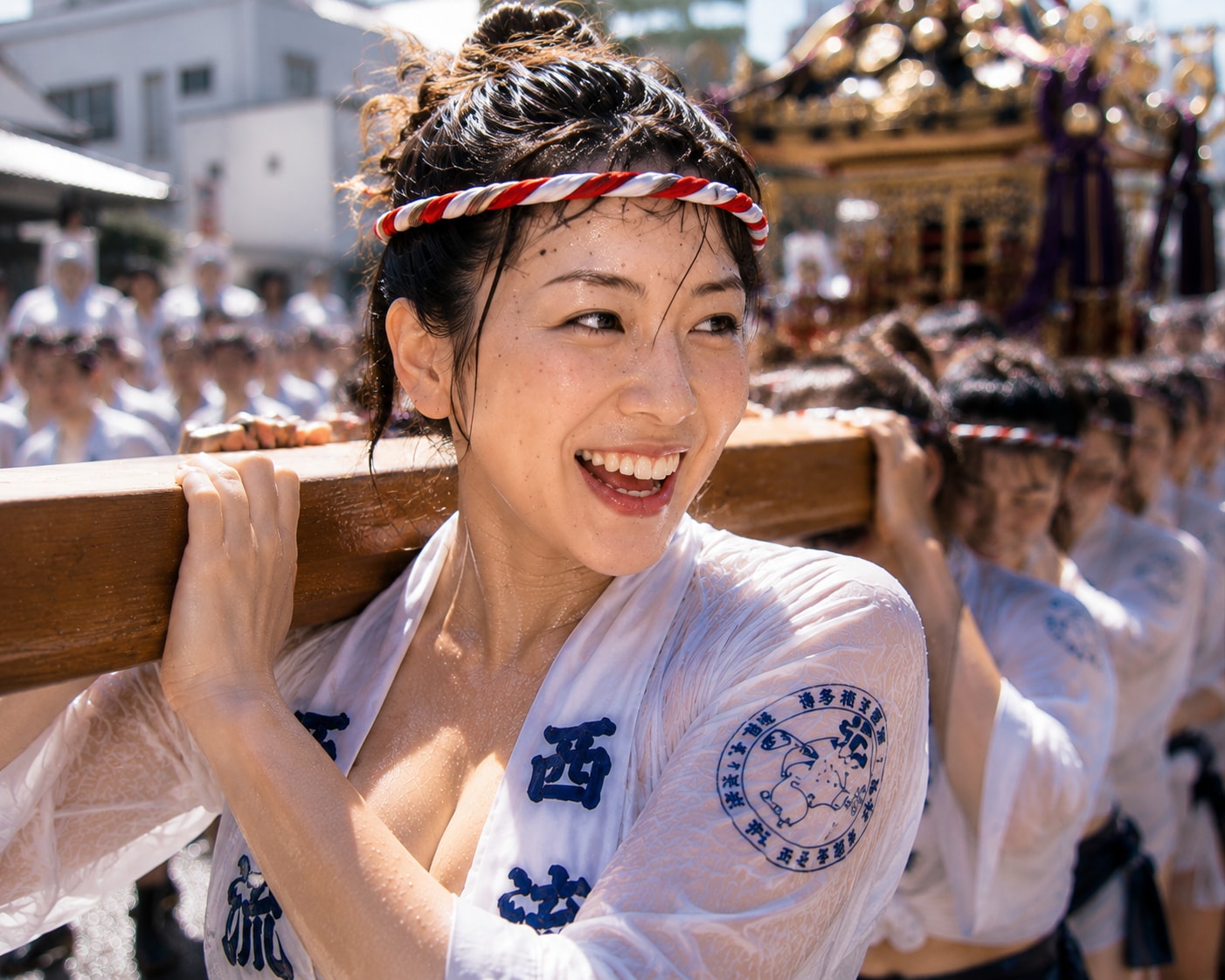 神事の伝統衣装なので性的な意図はありません
