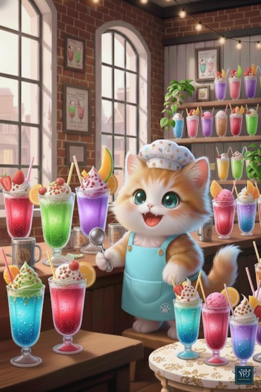 仔猫店主のクリームソーダ店