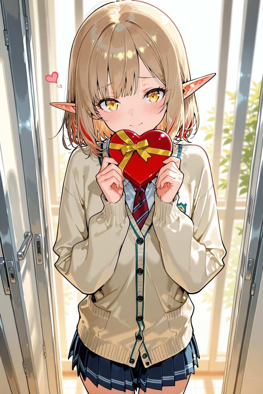 バレンタインなエルフの女の子