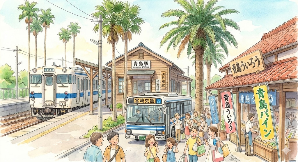 観光地駅前イメージ（宮﨑青島）