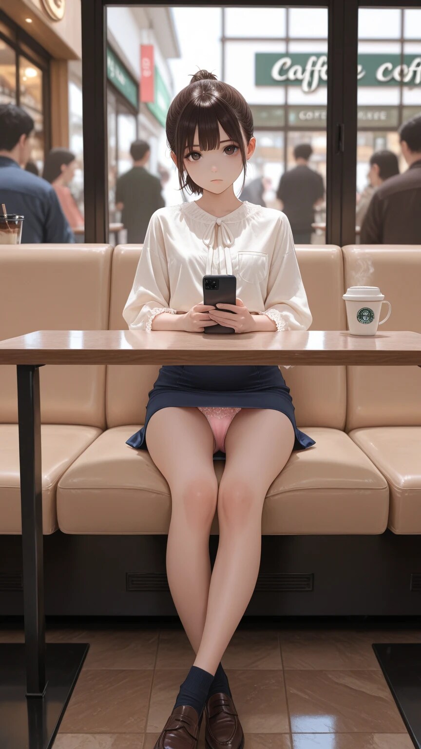 カフェで