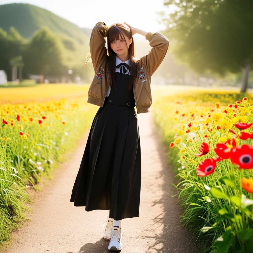 Japanese anemone flower Girl