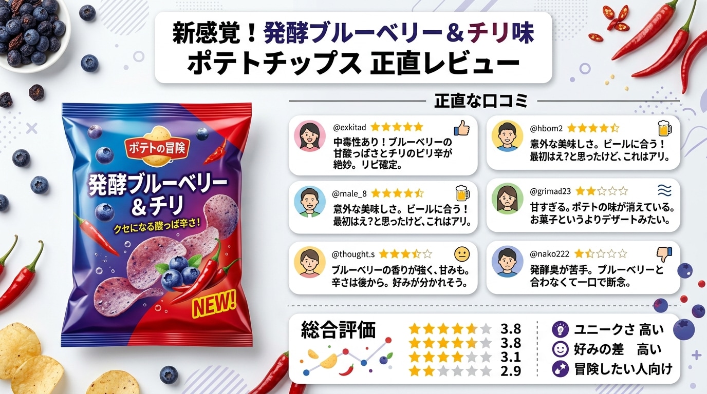 新商品ポテチとレビュー