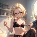 下着の眼鏡っ娘 2枚目