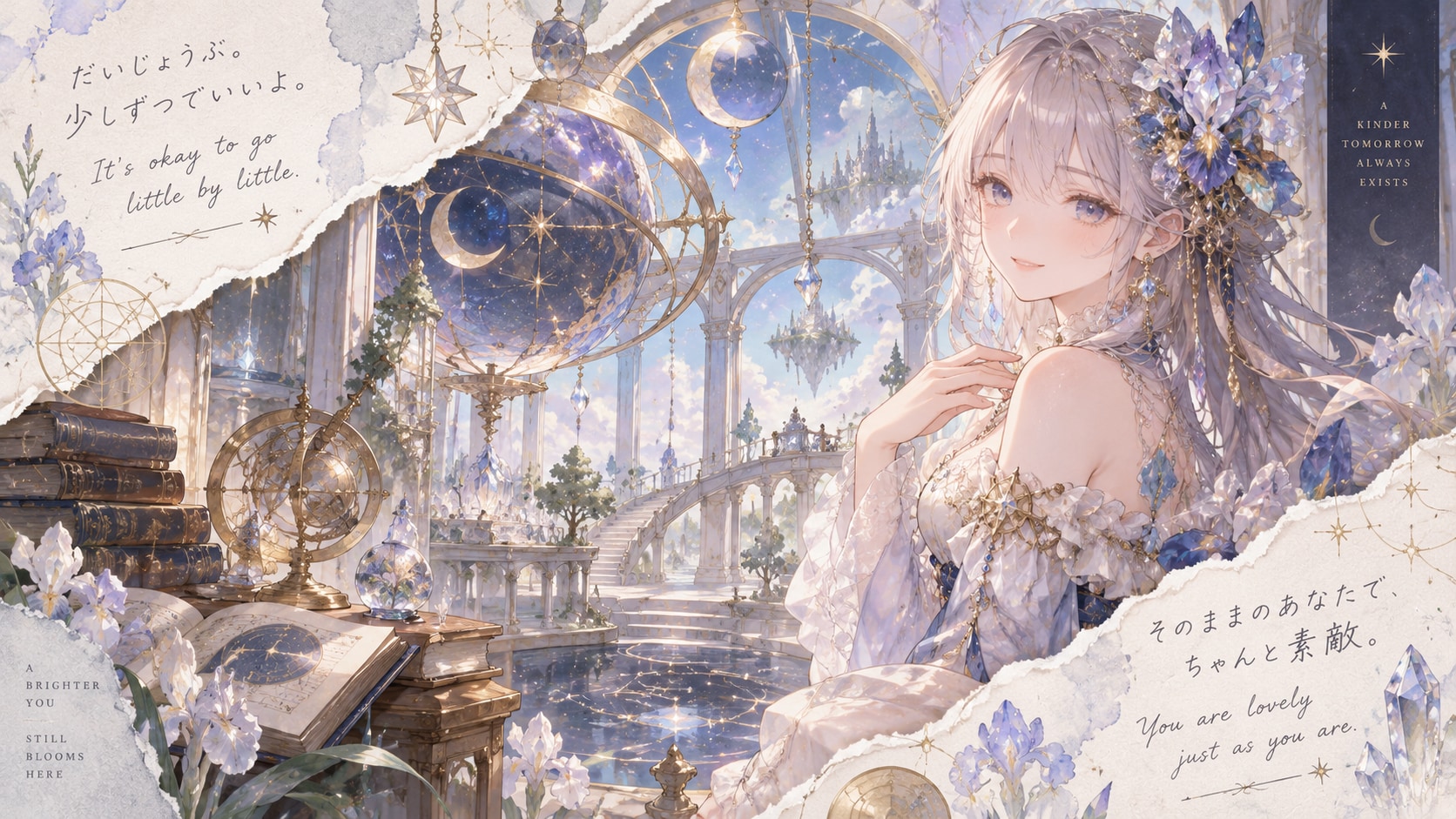 A Brighter You  It’s okay to go little by little. In this ethereal observatory of light and stars, a | の人気AIイラスト・グラビア