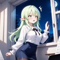 DGs　木曜日　緑髪エルフ女教師 5枚目