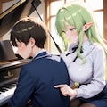DGs　木曜日　緑髪エルフ女教師 4枚目