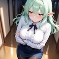 DGs　木曜日　緑髪エルフ女教師 7枚目