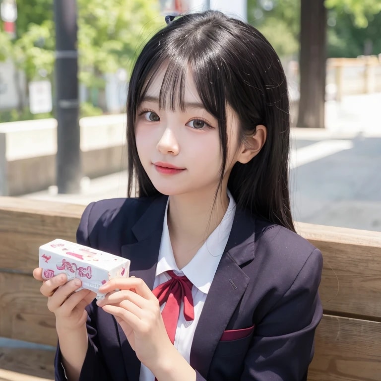 黒髪ロングでブレザーの美女７１ | の人気AIイラスト・グラビア