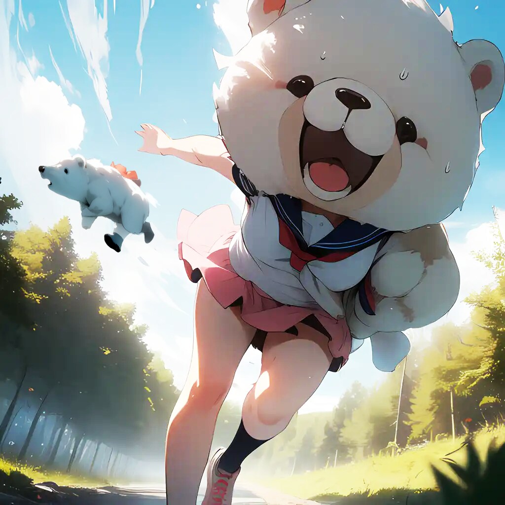 クマさんが 憑いて来る