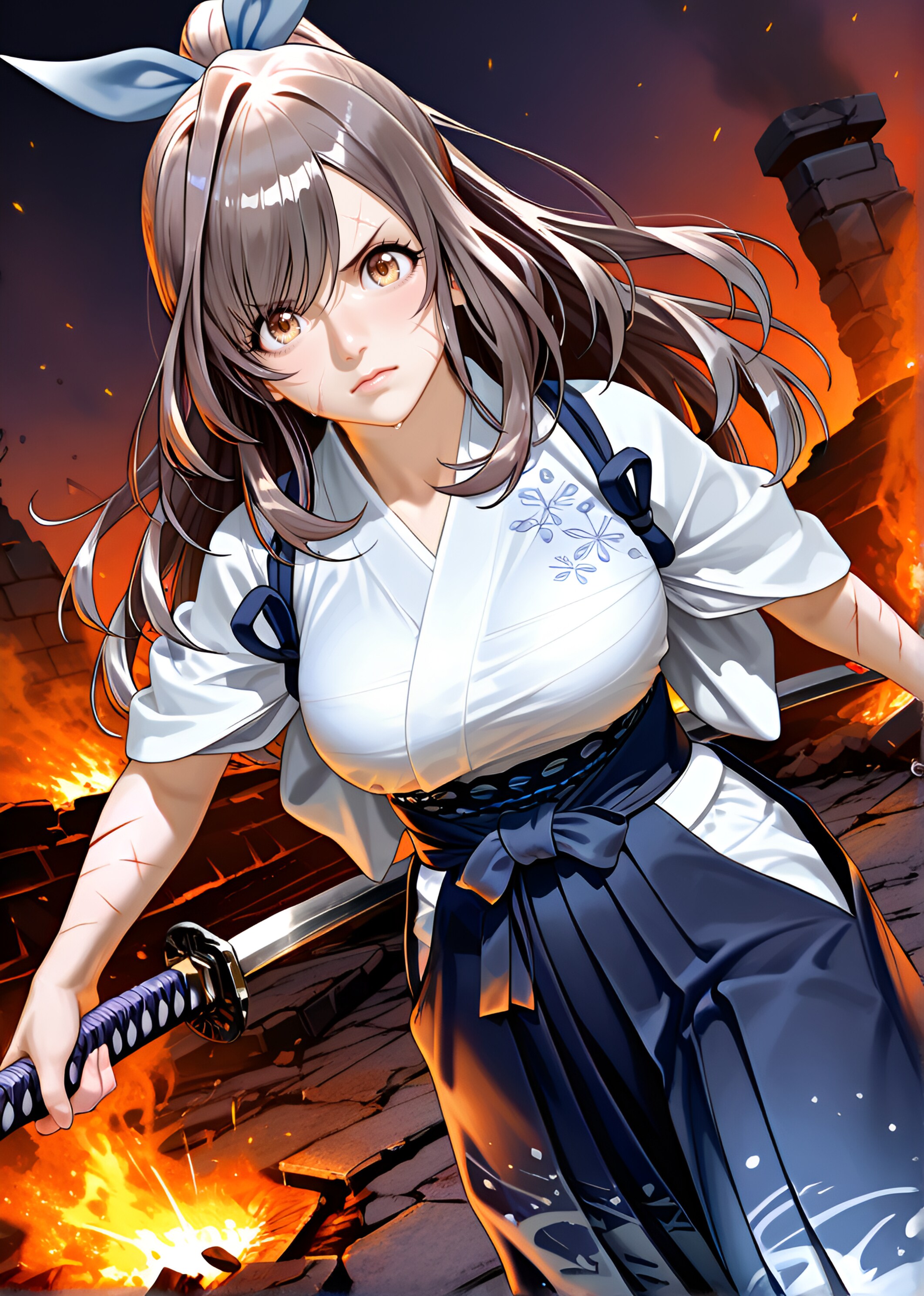 朝比奈月愛（AsahinaKagura）帯刀