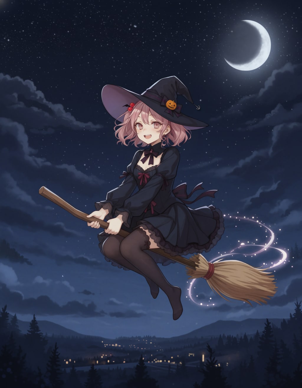 ハロウィンの空を駆る漣ちゃん