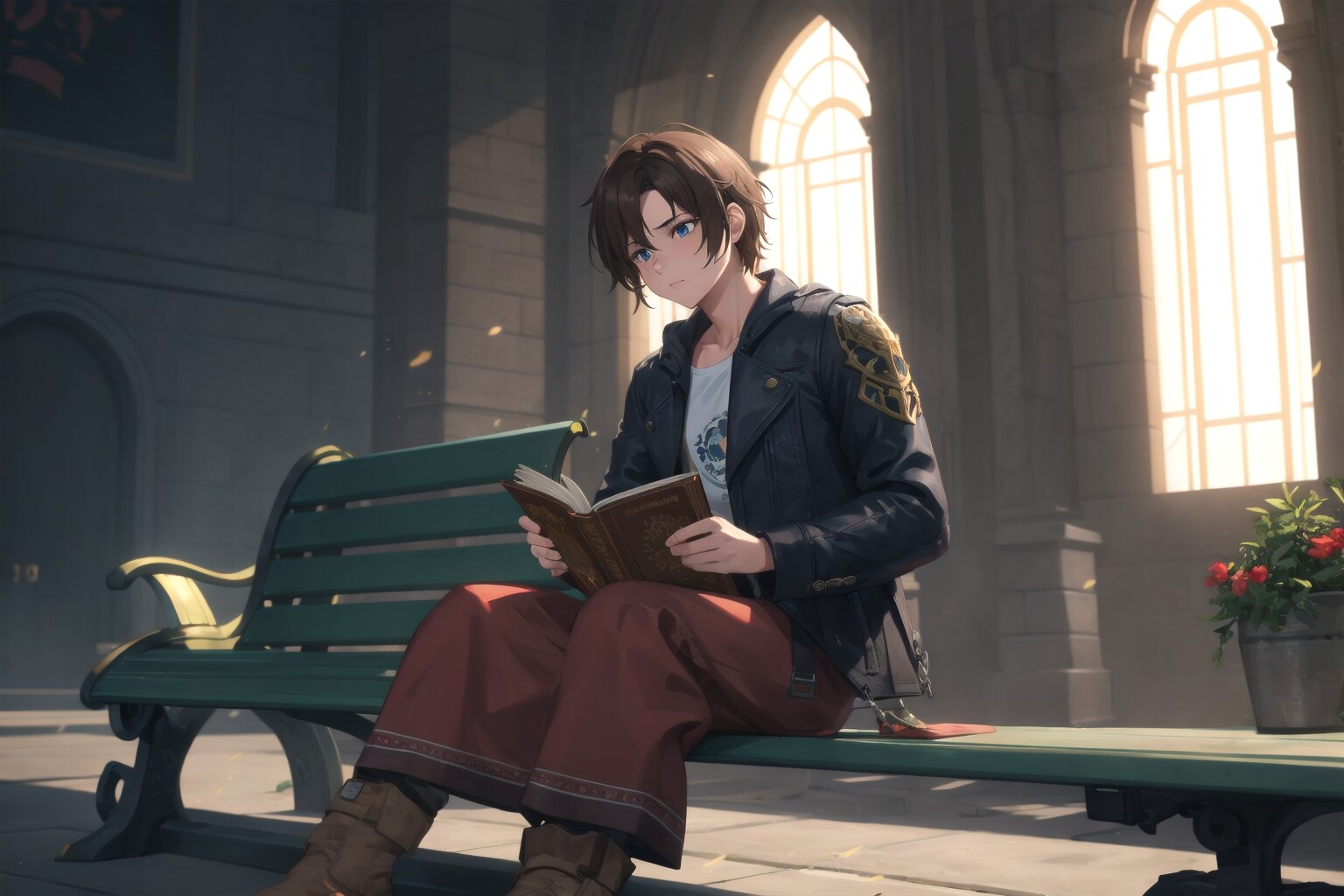 待合所で読書 | の人気AIイラスト・グラビア