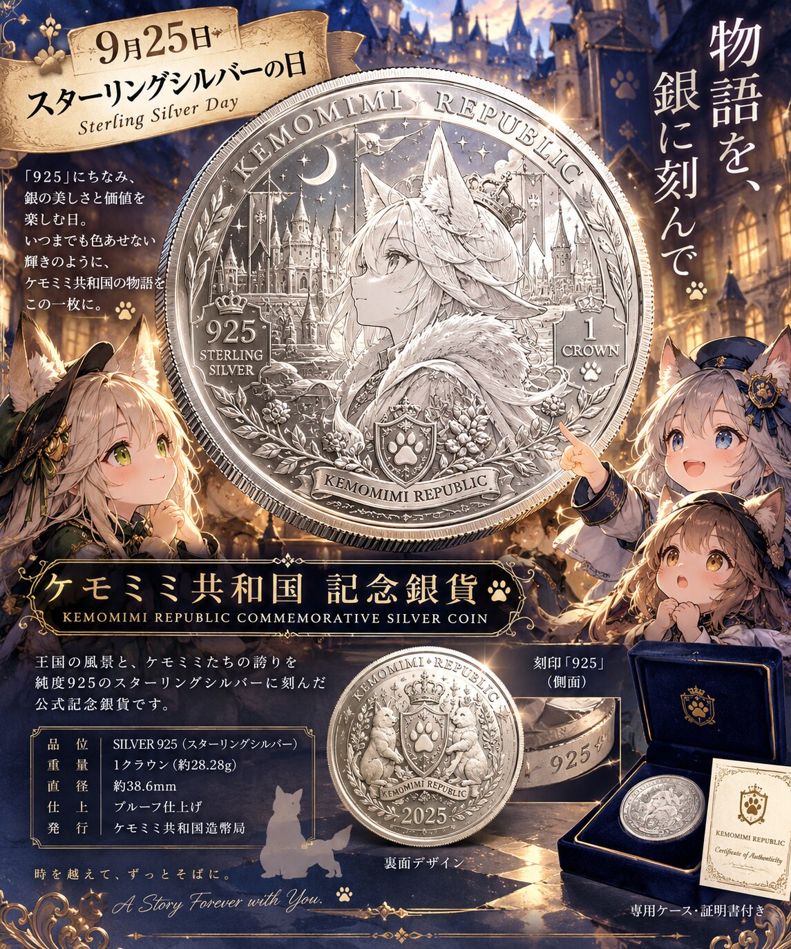 9月25日、スターリングシルバーの日 | の人気AIイラスト・グラビア