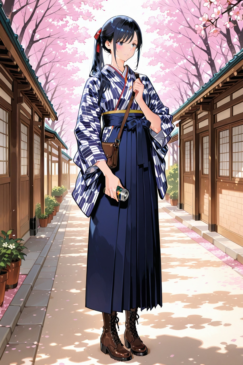 春爛漫の女学生