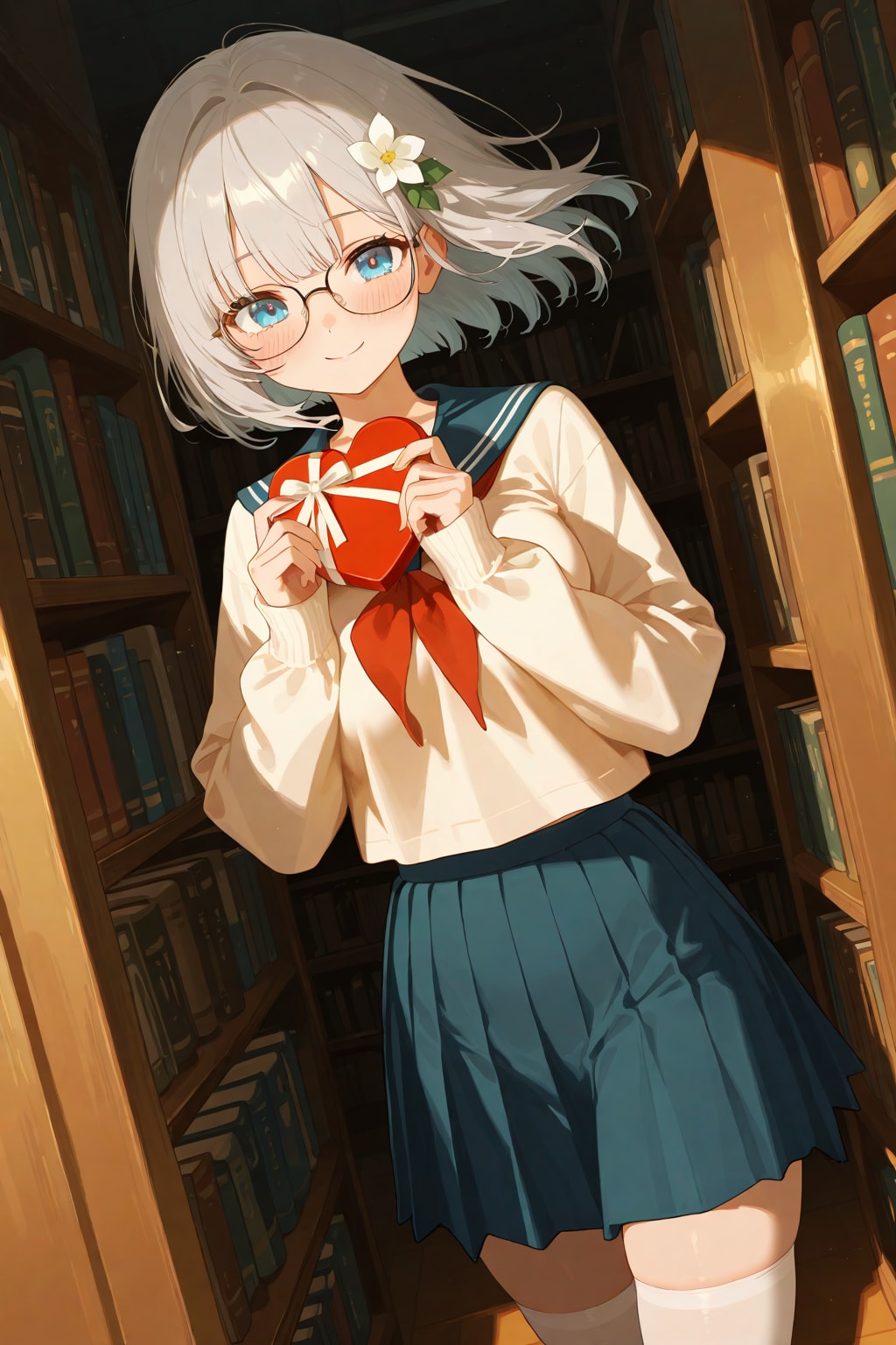 図書委員長のバレンタイン | の人気AIイラスト・グラビア