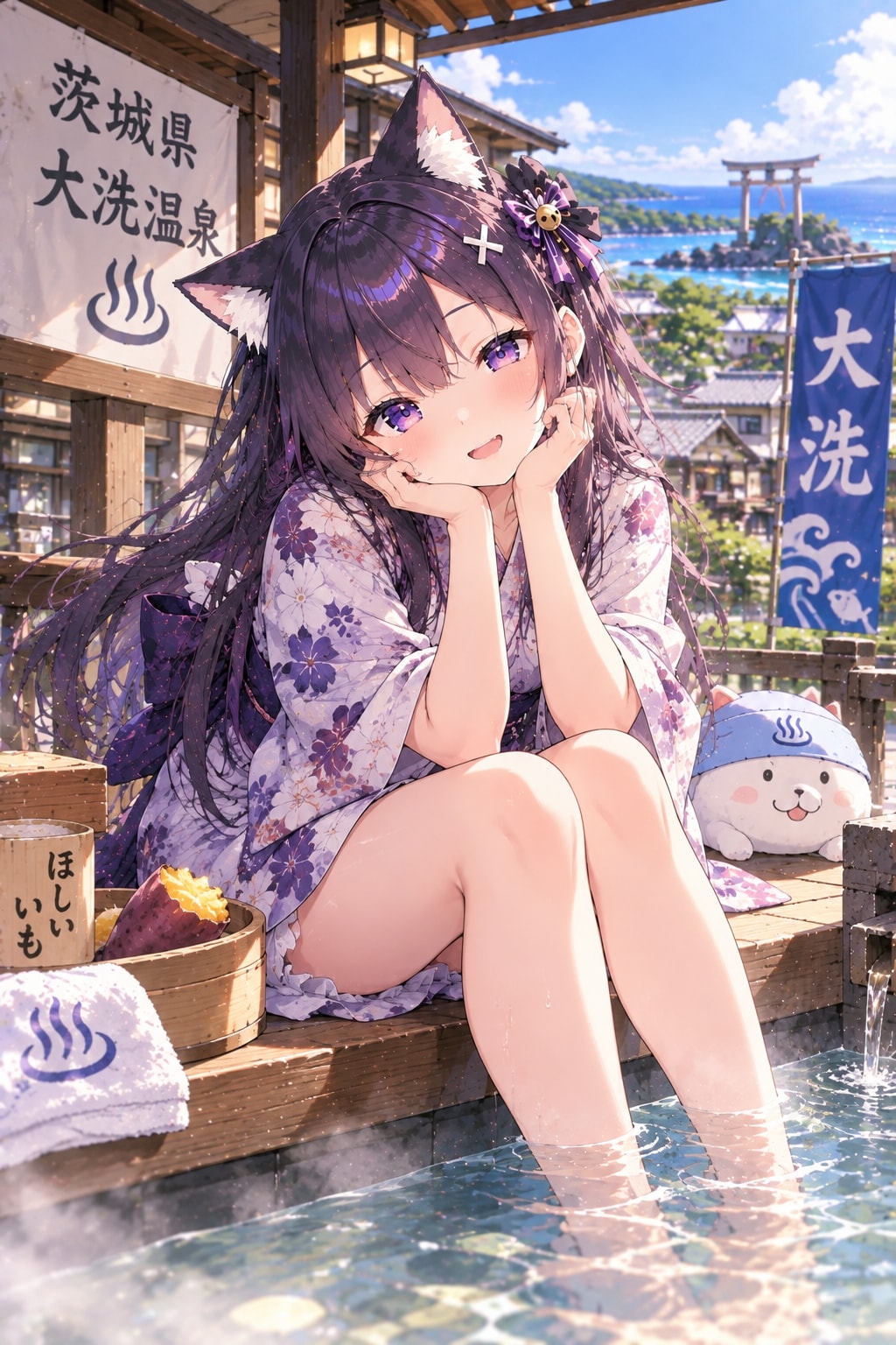七海、大洗へ！🌊🐱 | の人気AIイラスト・グラビア