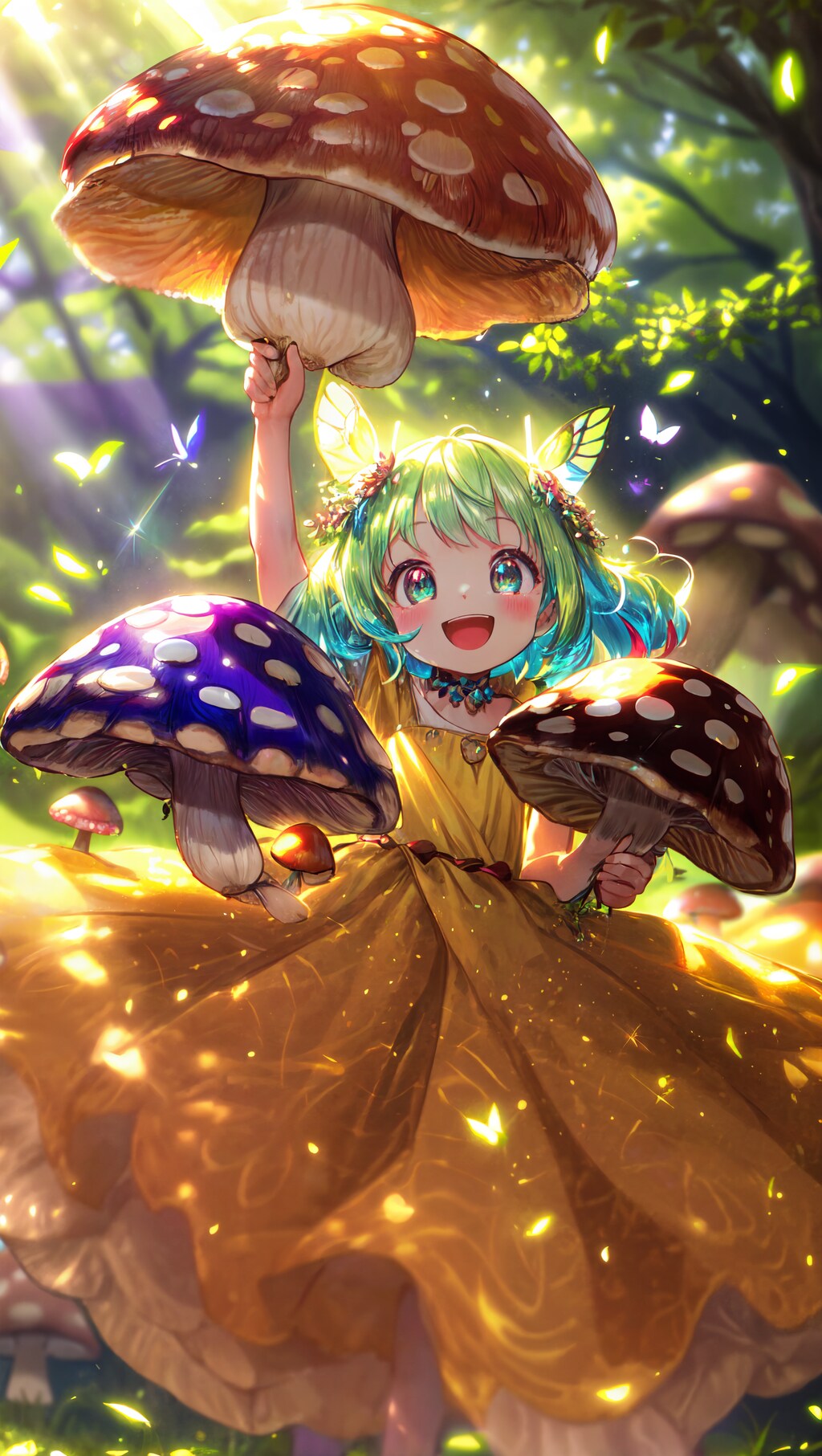 山で見かけたキノコの妖精