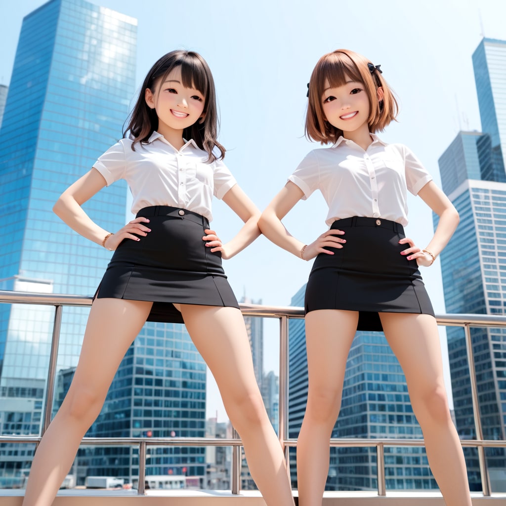 仁王立ちで見下ろすメスガキ