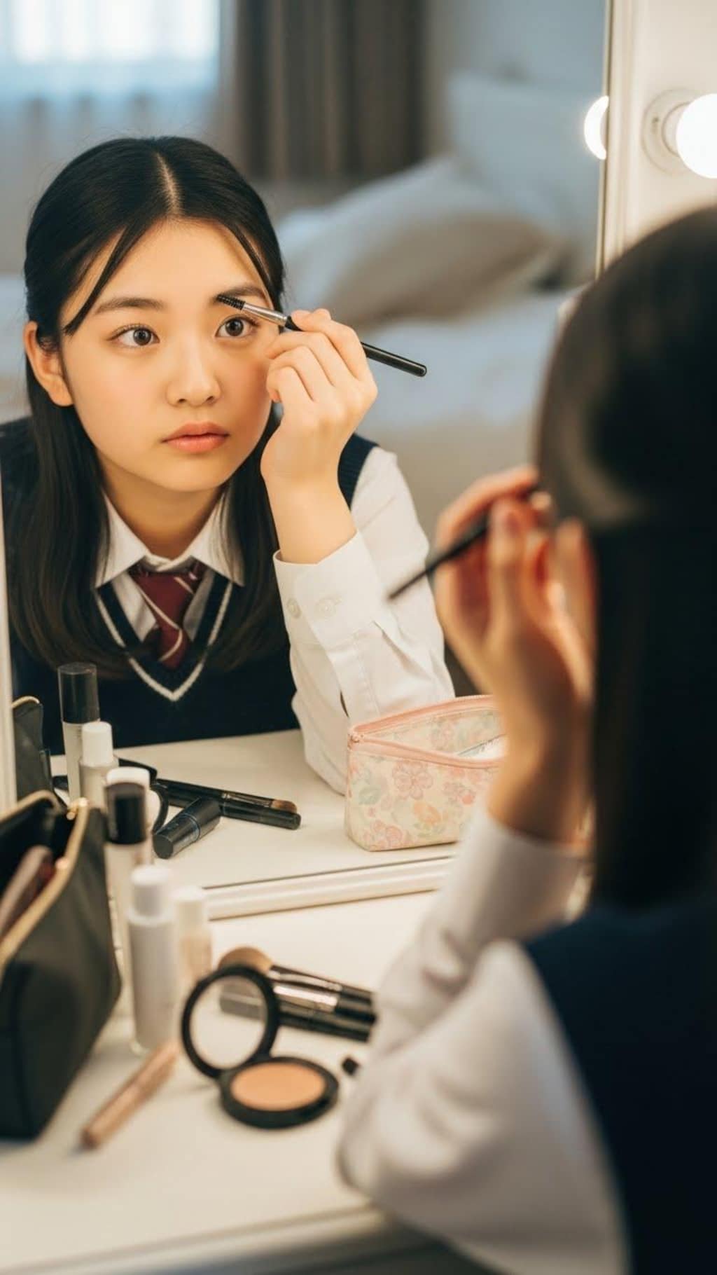 女子高生のメイク001