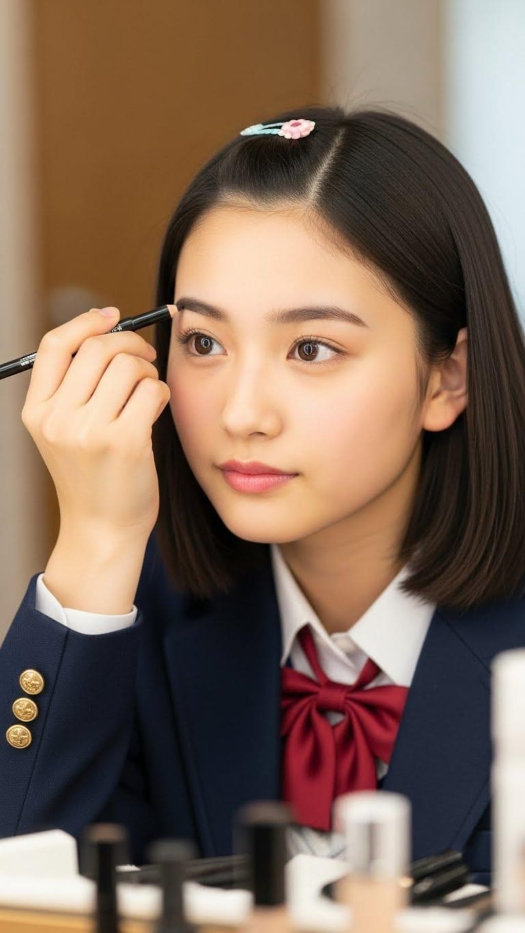 女子高生のメイク001