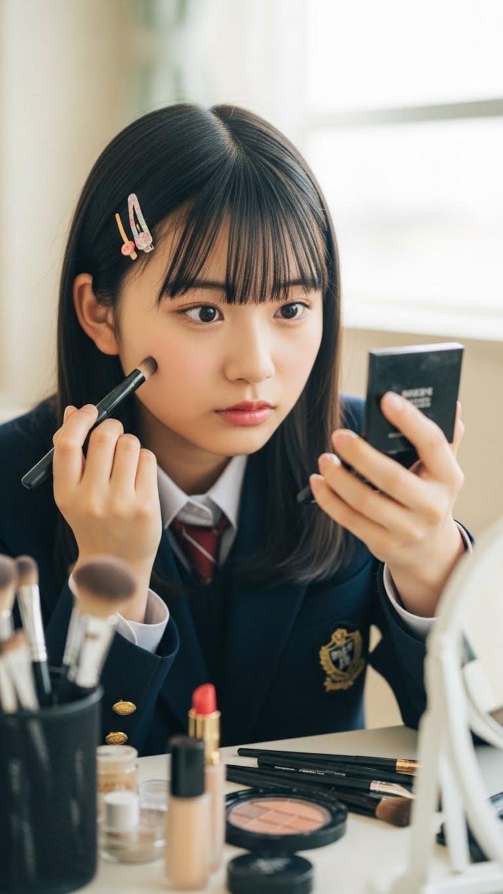 女子高生のメイク001