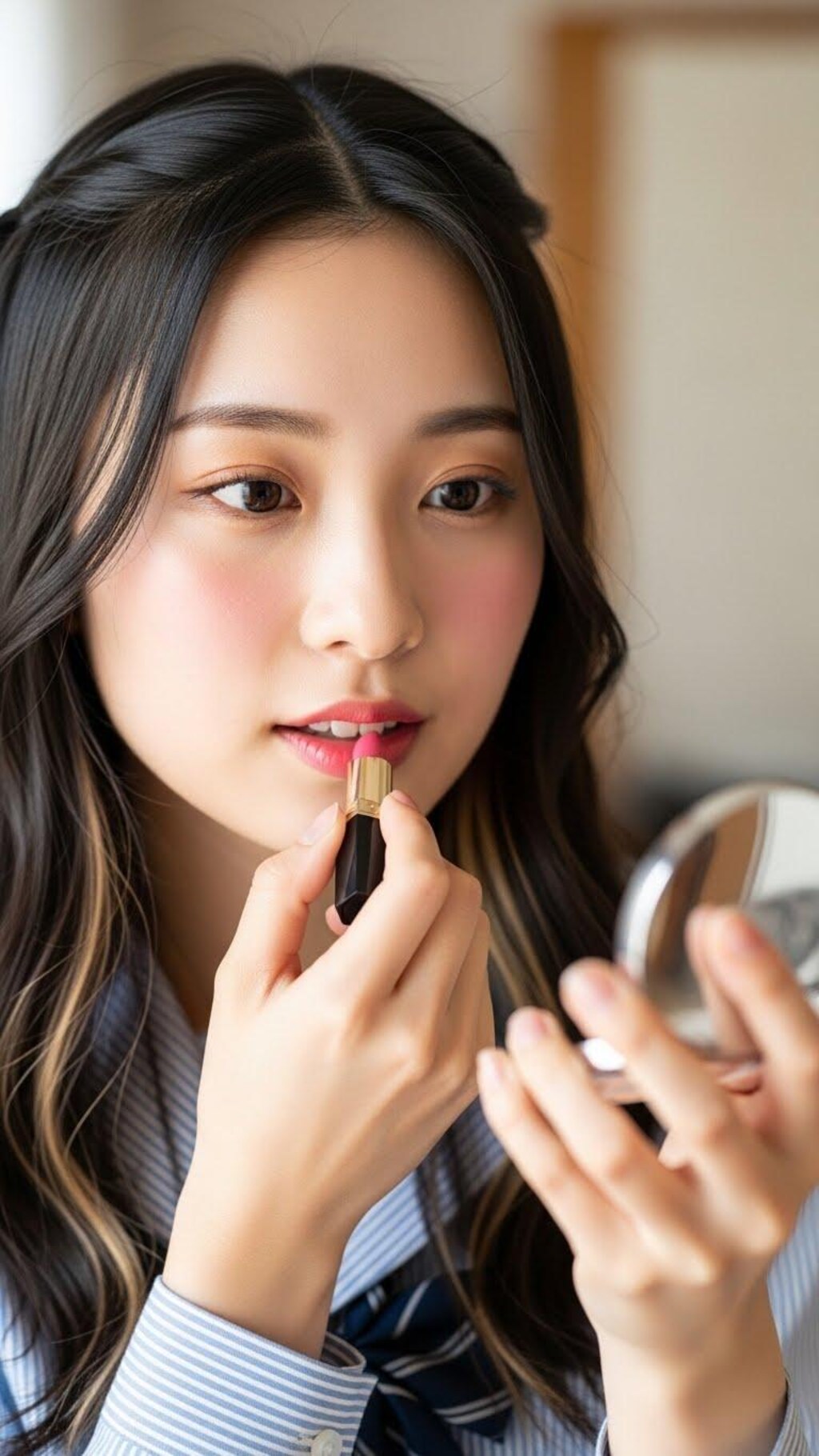 女子高生のメイク001