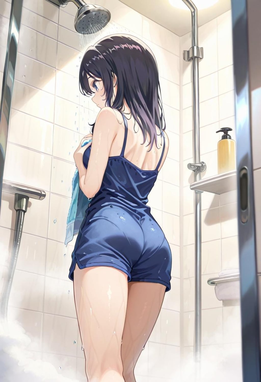 ほたるん、シャワー