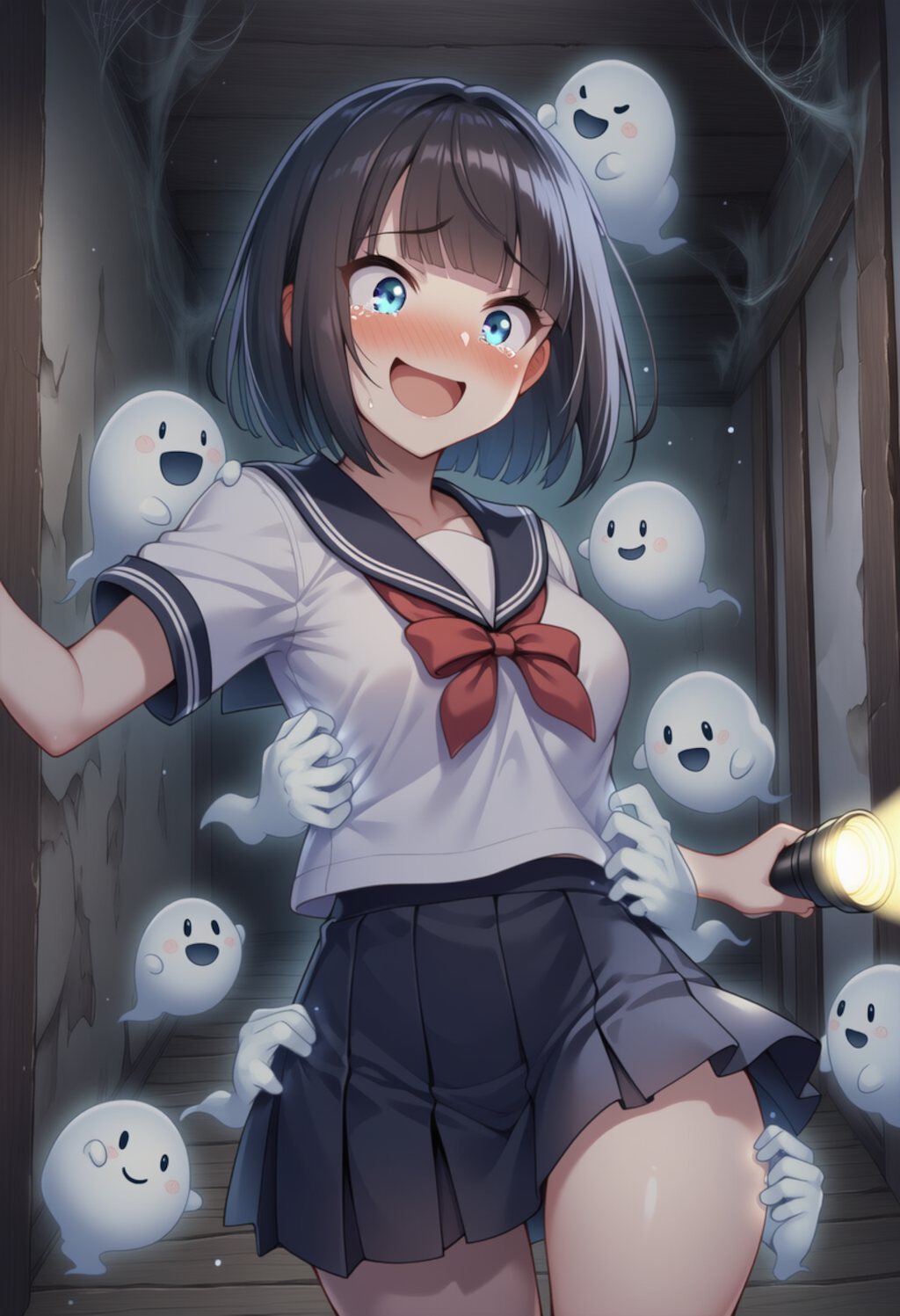 「あはははははは！笑顔になれるお化け屋敷ってこういうこと？！くすぐってくる幽霊って意味わかんない！あははははは！怖くないけどやめて～！」