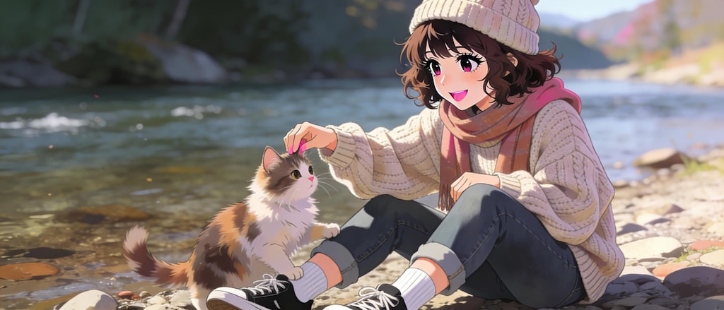 猫と