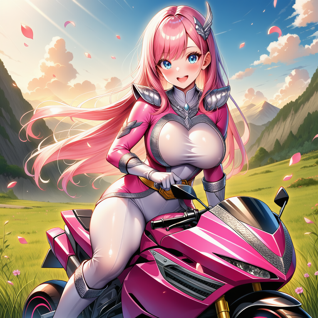 戦隊ヒロインといえばバイクですの