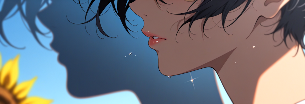 顔を太陽の方に向けて、ひまわりがしているように