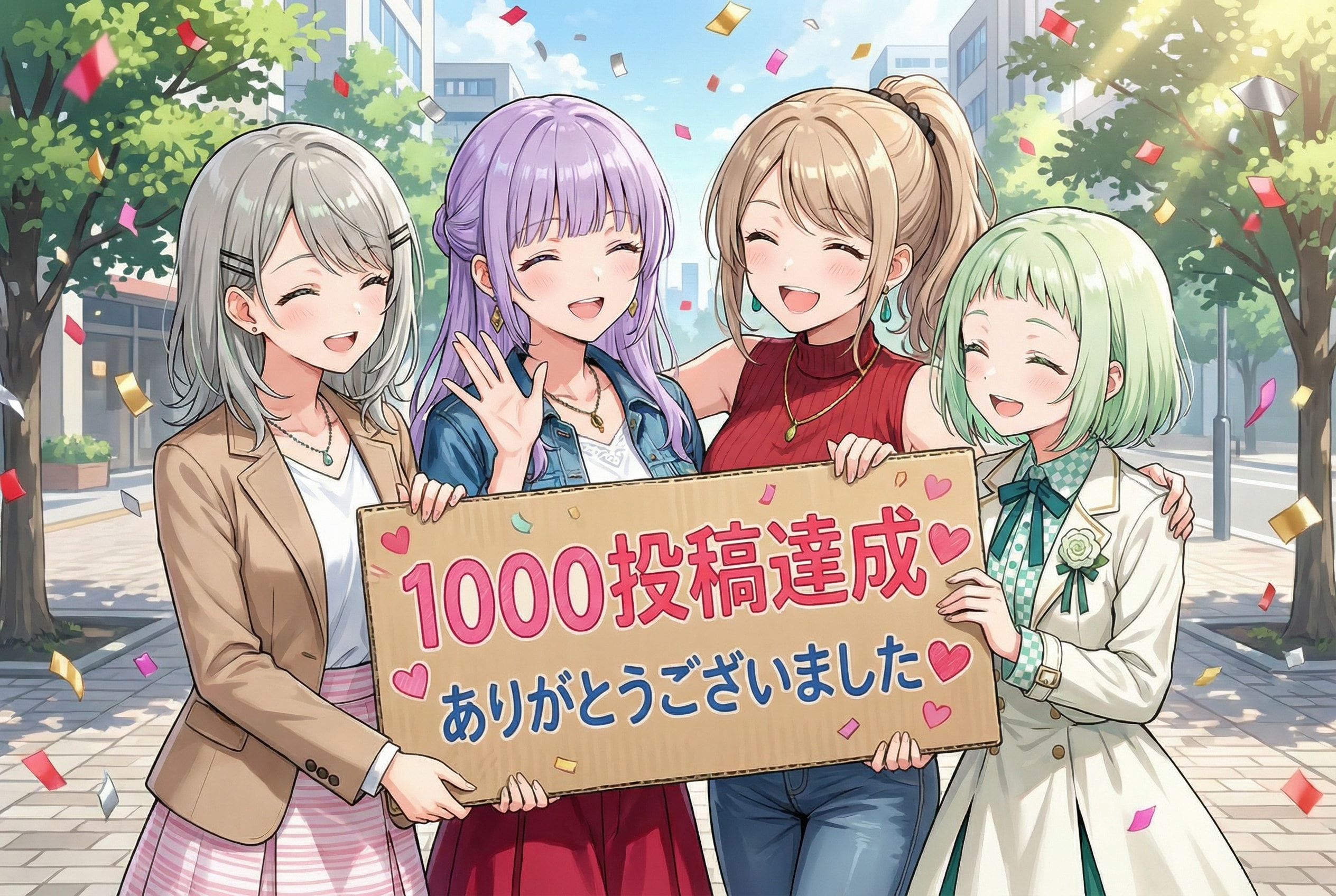 1000投稿達成しました～ | の人気AIイラスト・グラビア