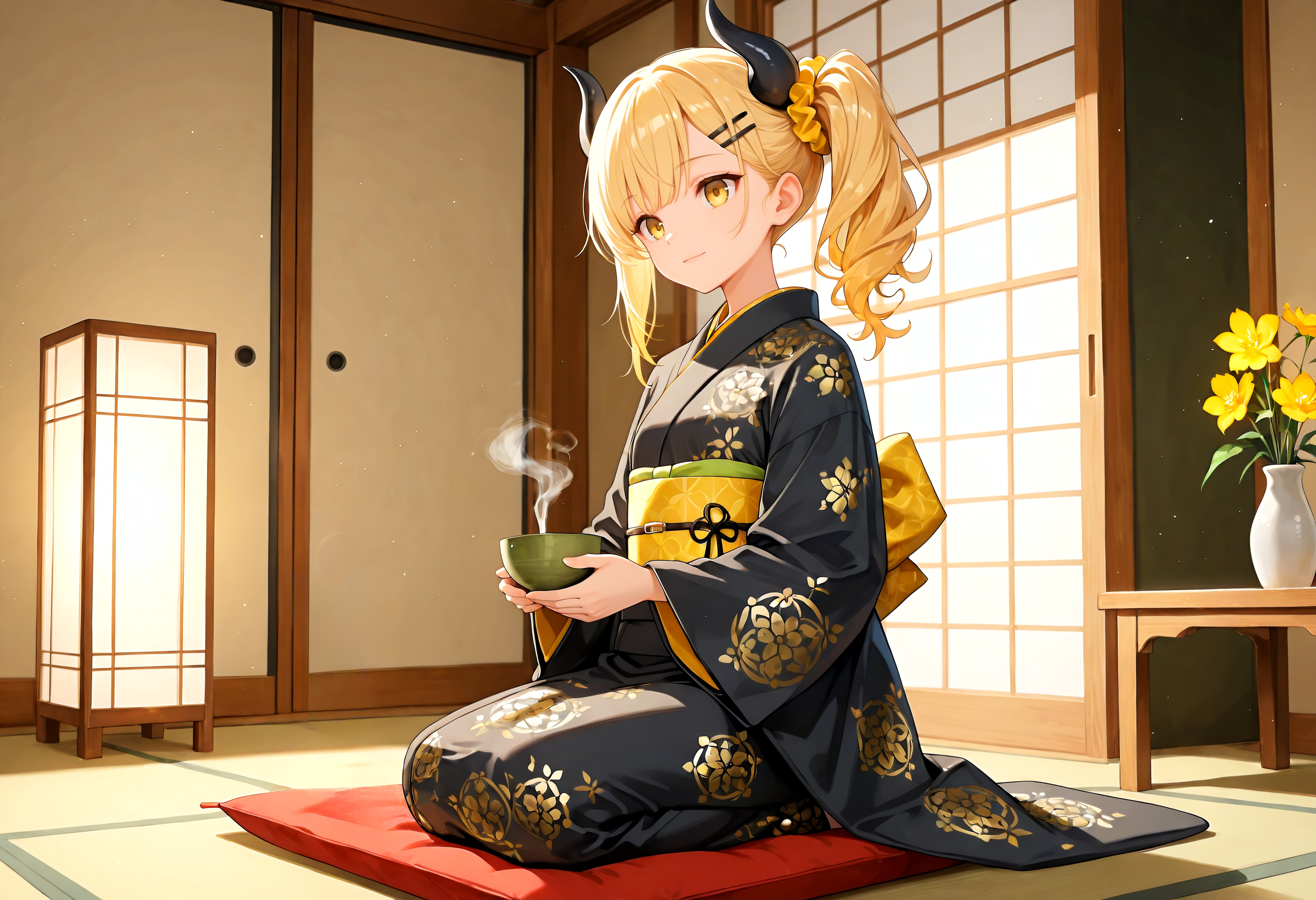茶の湯と女鬼高生さん | の人気AIイラスト・グラビア